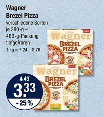 Wagner Brezel Pizza verschiedene Sorten je 380-g-460-g-Packung tiefgefroren