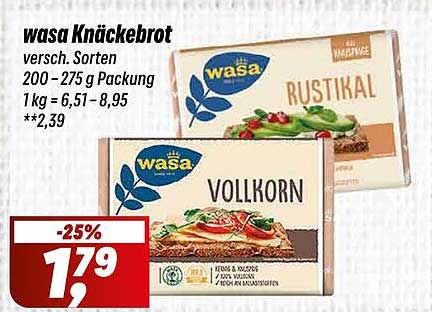 Wasa Knäckebrot - Verschiedene Sorten, 200 - 275 g Packung