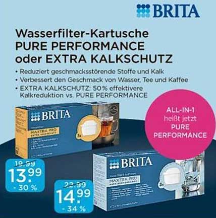 Wasserfilter-Kartusche PURE PERFORMANCE oder EXTRA KALKSCHUTZ