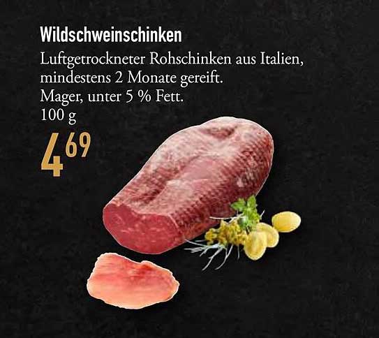 Wildschweinschinken - Luftgetrockneter Rohschinken aus Italien