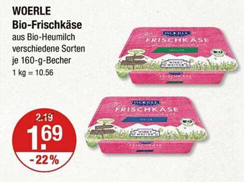 WOERLE Bio-Frischkäse aus Bio-Heumilch 160-g-Becher