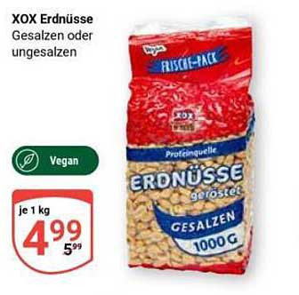 XXO Erdnüsse gesalzen oder ungesalzen 1000g