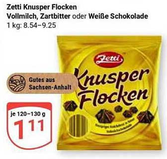 Zetti Knusper Flocken - Vollmilch, Zartbitter oder Weiße Schokolade