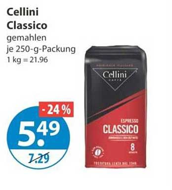 Cellini Classico gemahlen je 250-g-Packung 1 kg = 21.96