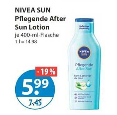 NIVEA SUN Pflegende After Sun Lotion je 400-ml-Flasche 1 l = 14.98