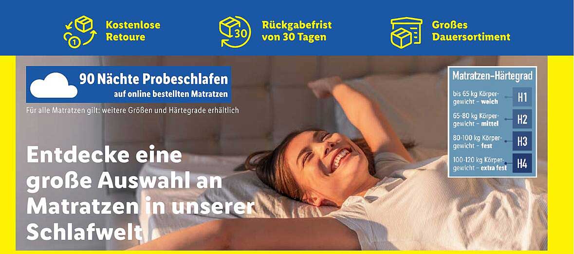 90 Nächte Probeschlafen auf online bestellten Matratzen