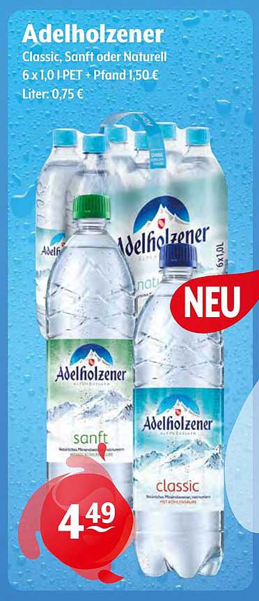 Adelholzener Classic, Sanft oder Naturell 6 x 1,0 l PET
