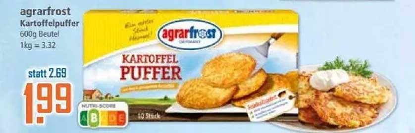 agrarfrost Kartoffelpuffer 600g Beutel