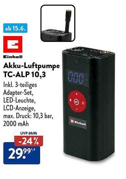 Akku-Luftpumpe TC-ALP 10,3 von Einhell