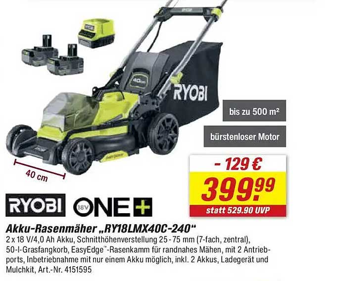 Akku-Rasenmäher „RY18LMX40C-240“
