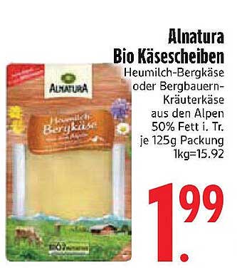 Alnatura Bio Käsescheiben