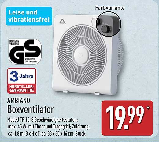 AMBIANO Boxventilator