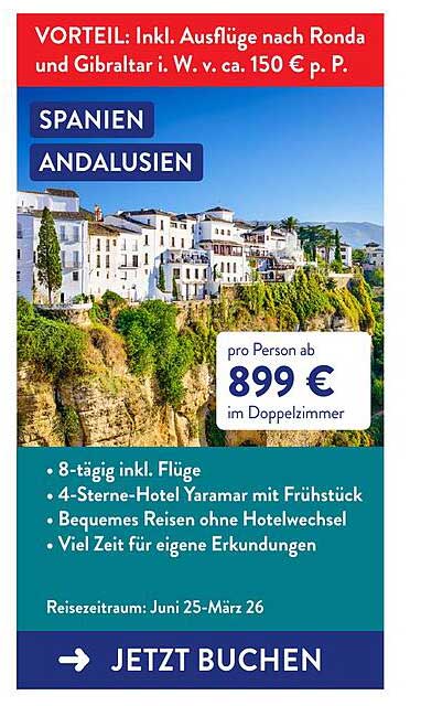 Andalusien Reiseangebot: Spanien entdecken