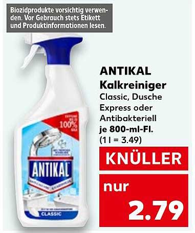 ANTIKAL Kalkreiniger Classic, Dusche Express oder antibakteriell je 800-ml-Fl.