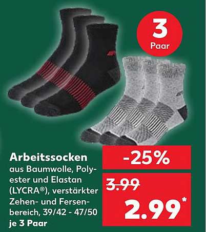 Arbeits- und Gesundheitssocken 3 Paar – Jetzt im Kaufland-Prospekt