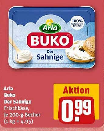 Arla Buko Der Sahniga Frischkäse, je 200-g-Becher