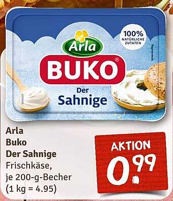 Arla Buko Der Sahnige Frischkäse, 200-g-Becher