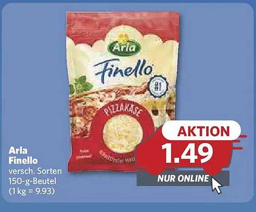 Arla Finello Pizzakäse 150-g-Beutel