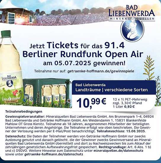 Bad Liebenwerda Landträume – verschiedene Sorten