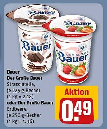 Bauer Der Große Bauer Stracciatella oder Erdbeere - Aktionspreis!