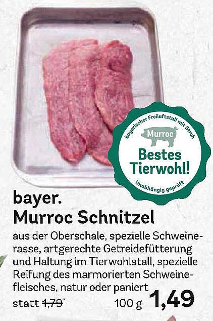 bayer. Murroc Schnitzel aus der Oberschale
