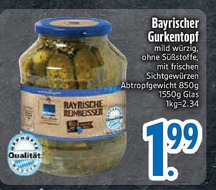 Bayrischer Gurkentopf – mild würzig mit frischen Sichtgewürzen