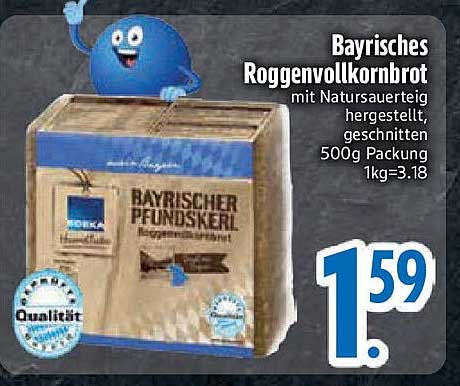 Bayrisches Roggenvollkornbrot mit Natursauerteig, 500g