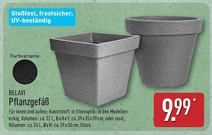 BELAVI Pflanzgefäß - für drinnen und draußen