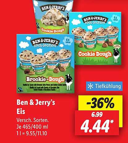 Ben & Jerry’s Eis - Verschiedene Sorten