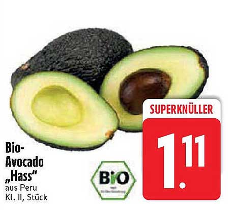 Bio-Avocado „Hass“ aus Peru, Kl. II, Stück