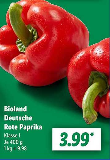 Bioland Deutsche Rote Paprika