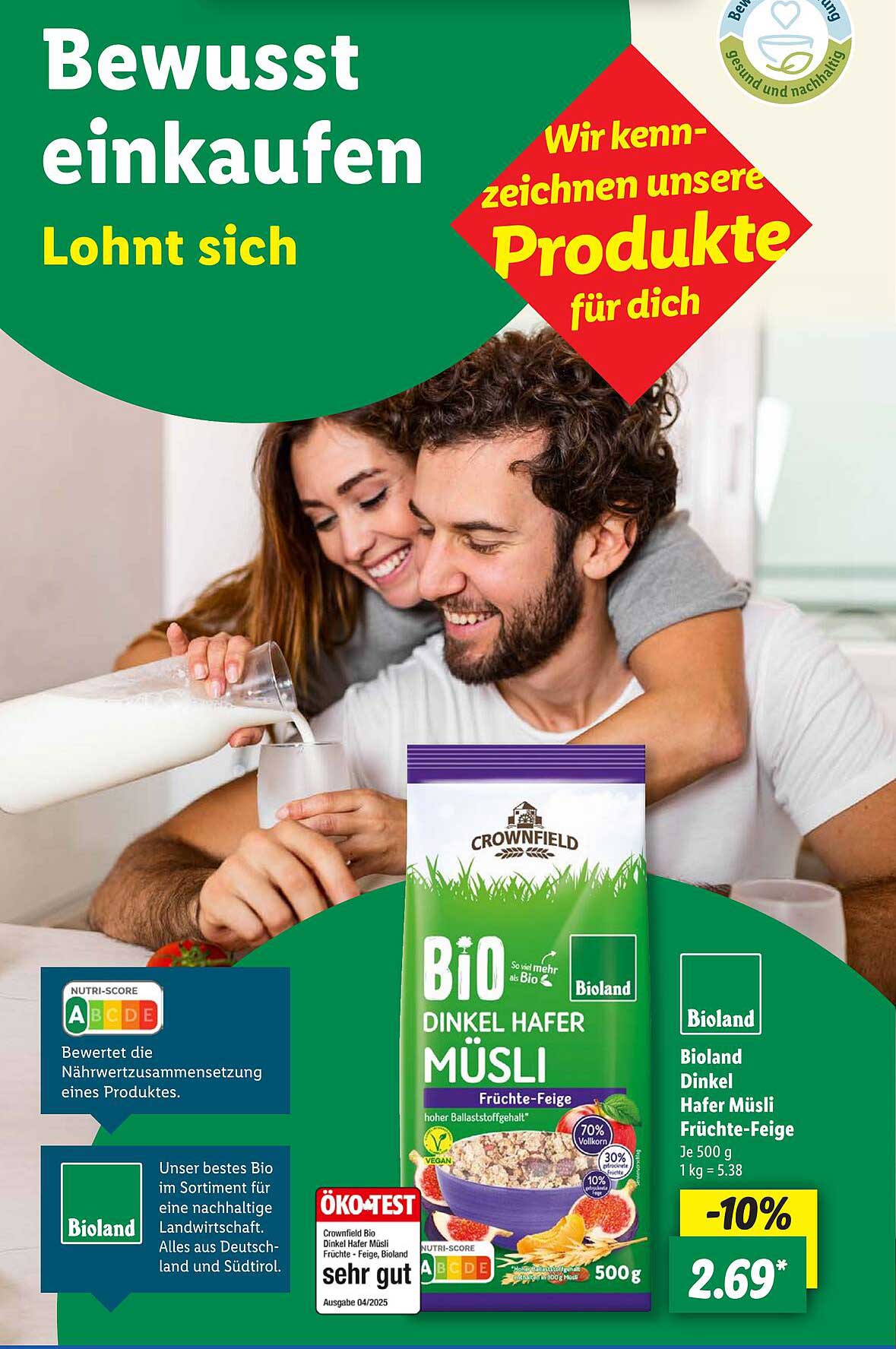 Bioland Dinkel Hafer Müsli Früchte-Feige 500g