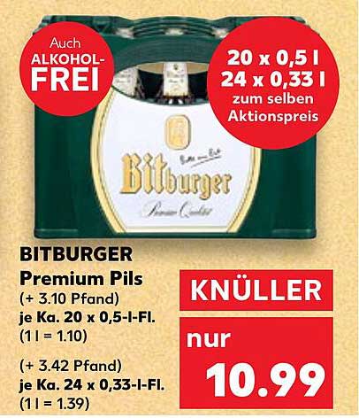 BITBURGER Premium Pils – Alkohol-Frei