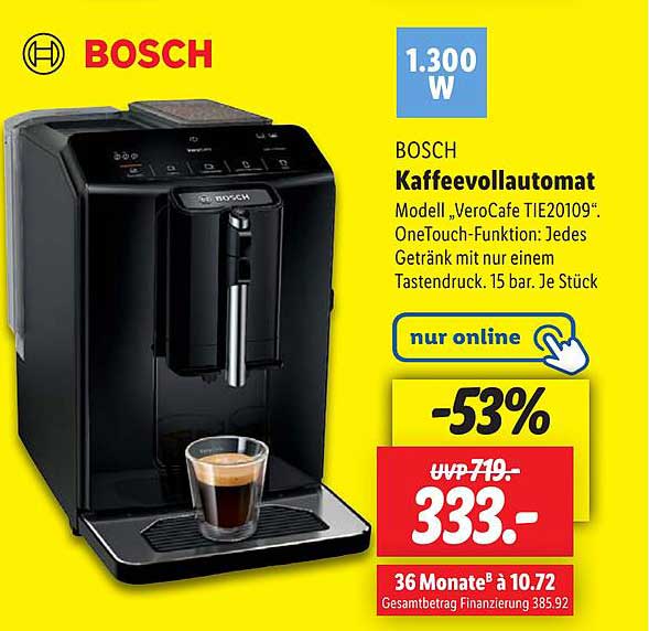 BOSCH Kaffeevollautomat VeroCafe TIE20109