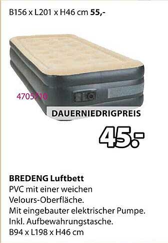 BREDENG Luftbett mit elektrischer Pumpe
