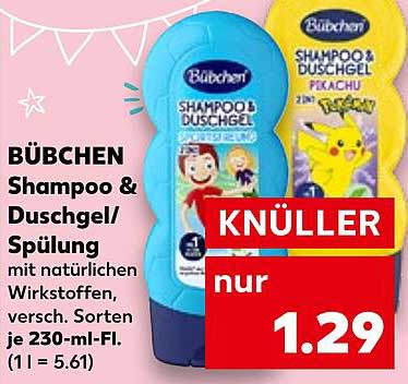 BÜBCHEN Shampoo & Duschgel/Spülung - KNÜLLER für nur 1,29 €
