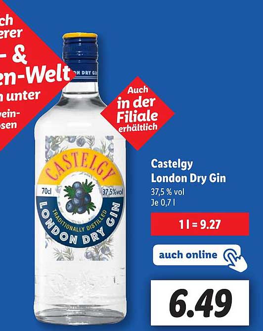 Castelgy London Dry Gin 0,7l