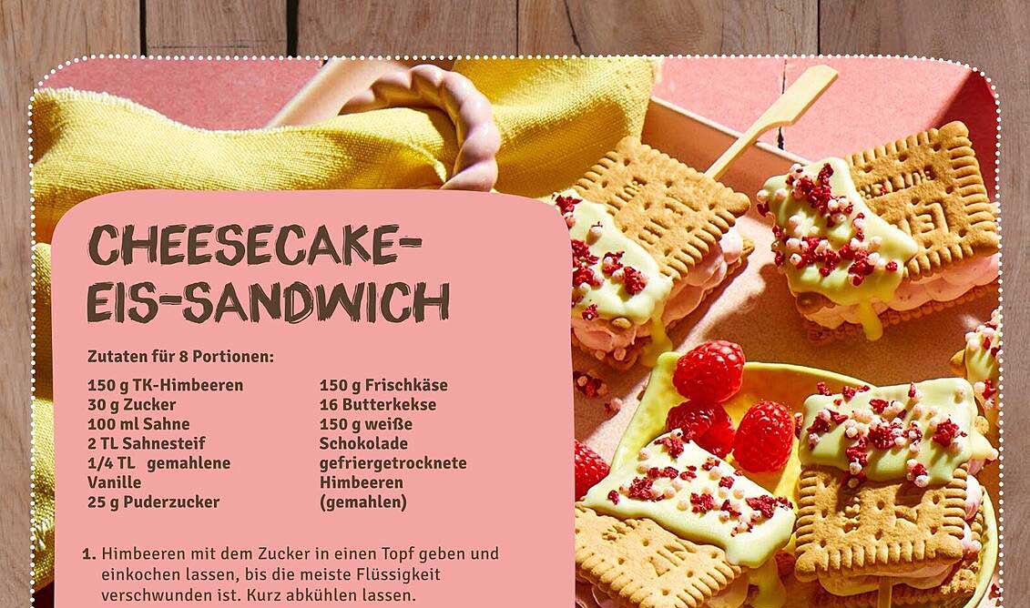Cheesecake-Eis-Sandwich