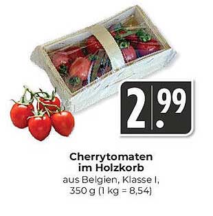 Cherrytomaten im Holzkorb