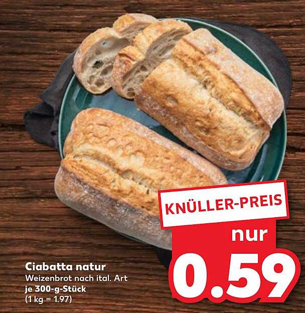 Ciabatta natur Weizenbrot nach ital. Art je 300-g-Stück