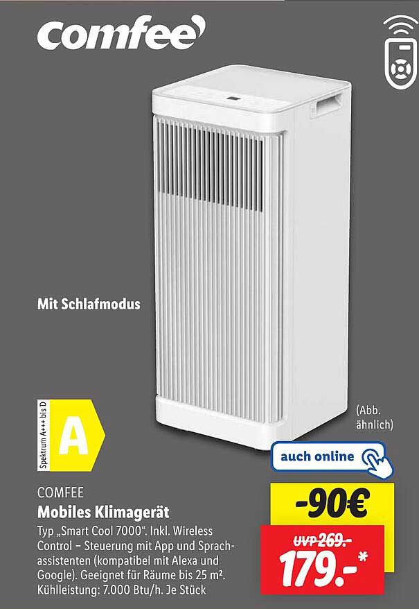COMFEE Mobiles Klimagerät Typ „Smart Cool 7000“