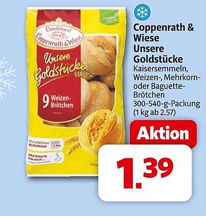 Coppenrath & Wiese Unsere Goldstücke 9 Weizen-Brötchen (300-540 g)