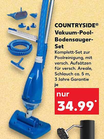COUNTRYSIDE® Vacuum-Pool-Bodensauger-Set
