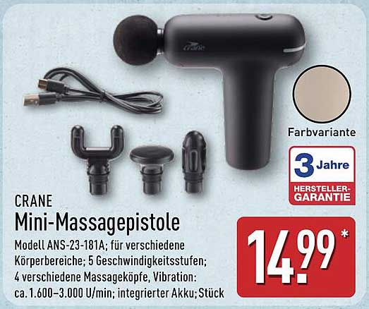 CRANE Mini-Massagepistole ANS-23-181A