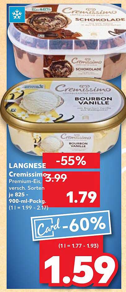 Cremissimo Premium-Eis - Bourbon Vanille & Schokolade