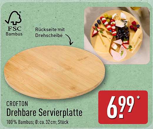 CROFTON Drehbare Servierplatte