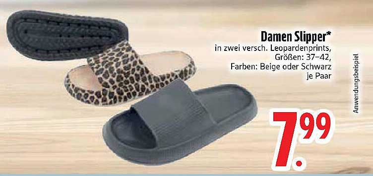 Damen Slipper in zwei verschiedenen Farben und Größen