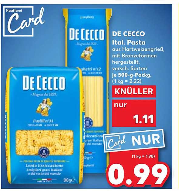 DE CECCO Ital. Pasta - 500-g Packung