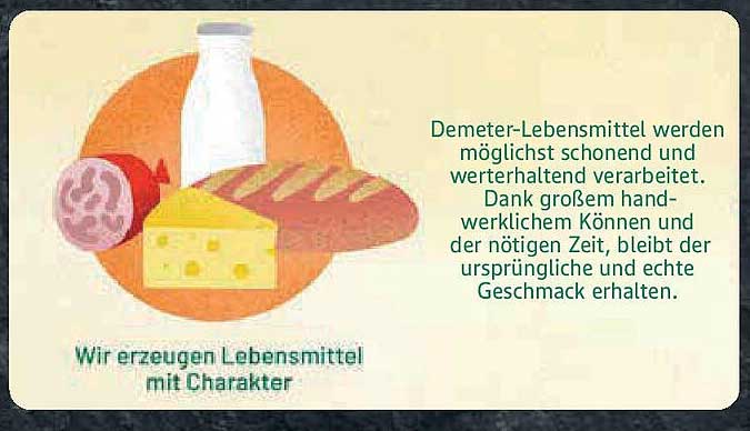 Demeter-Lebensmittel mit Charakter