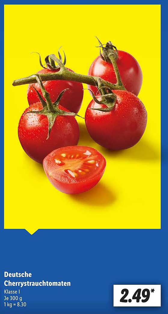 Deutsche Cherrystrauchtomaten Klasse I, je 300 g